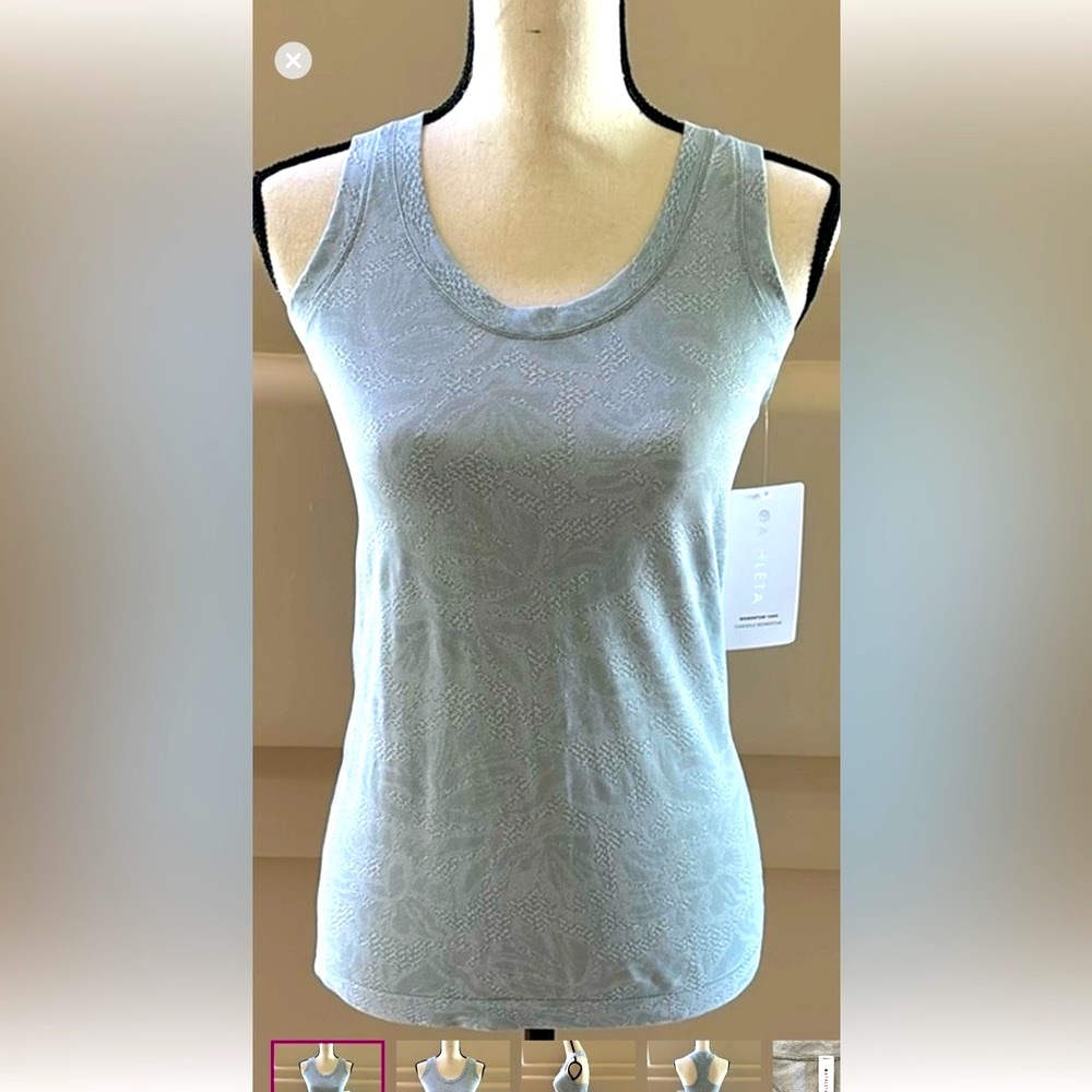 Athleta Momentum Tank. Beautiful Grey Green. Size Small. NWT. - Picture 2 of 7